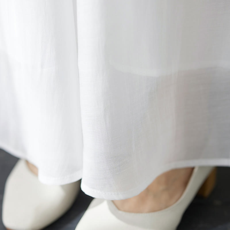 Buddha Stones Conjunto de 2 piezas de camiseta de manga corta con bordado de flores y pantalones de pierna ancha - image 27