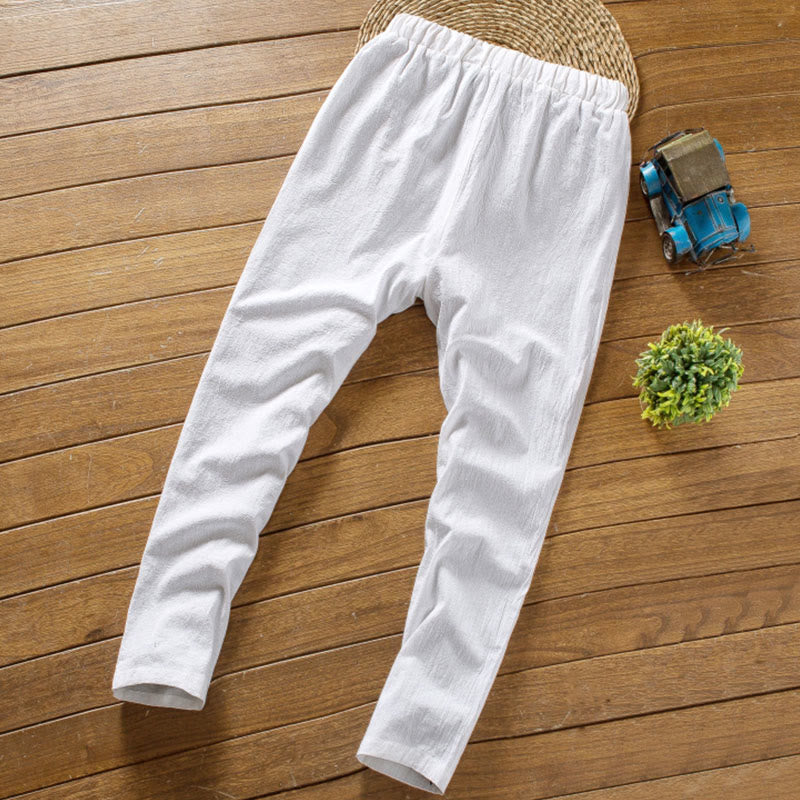 Conjunto de 2 camisetas y pantalones de manga corta con botones de algodón de color liso para hombre con Buddha Stones - image 8