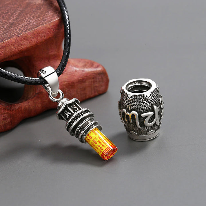 Collar con colgante de creatividad de cobre con Buddha Stones Om Mani Padme Hum - image 4