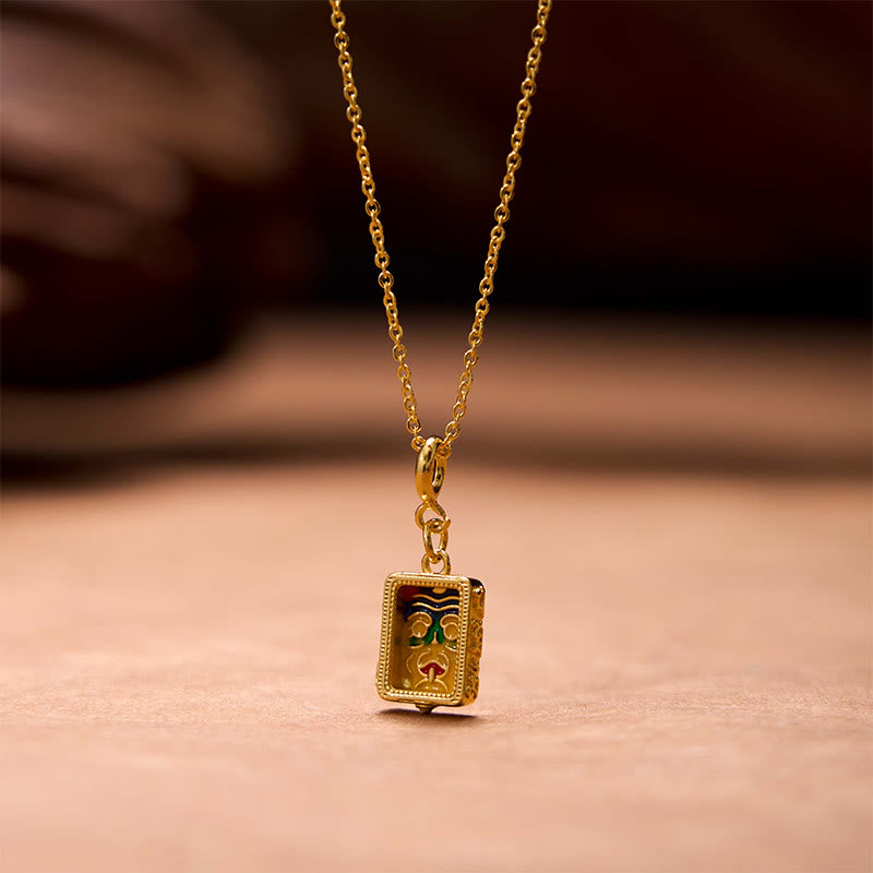 Colgante de collar con bendición de aleación de diosa de la riqueza, Buddha Stones Zakiram