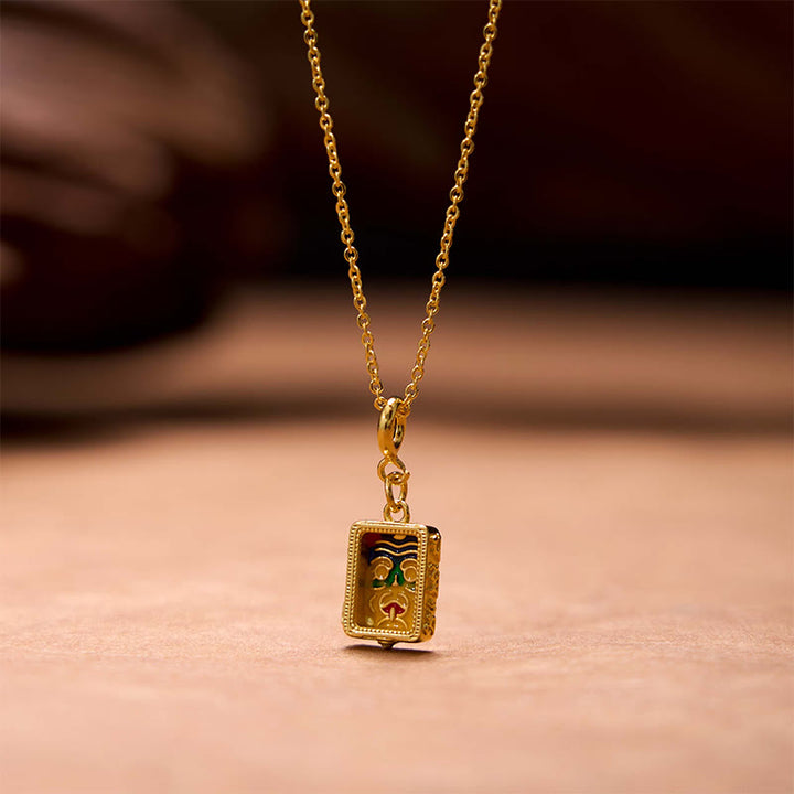 Colgante de collar con bendición de aleación de diosa de la riqueza, Buddha Stones Zakiram