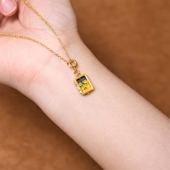 Colgante de collar con bendición de aleación de diosa de la riqueza, Buddha Stones Zakiram