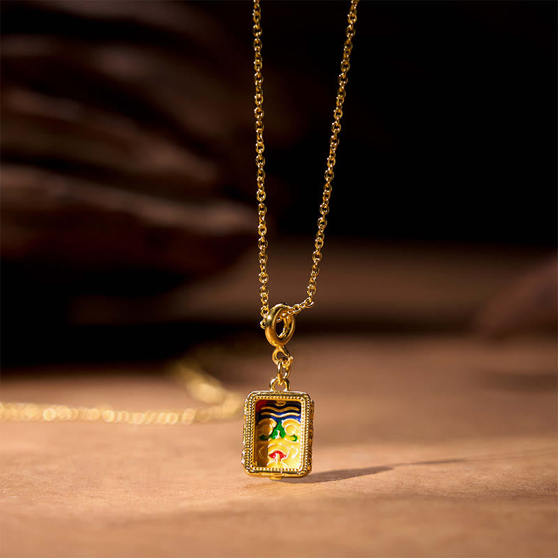 Colgante de collar con bendición de aleación de diosa de la riqueza, Buddha Stones Zakiram