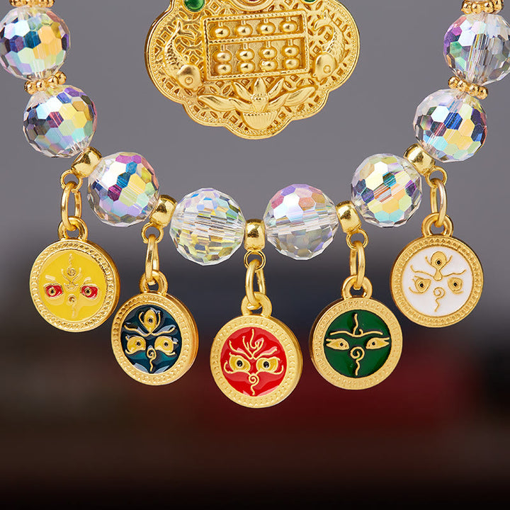 Buddha Stones, pez Koi de la suerte, cinco dioses de la riqueza, decoración colgante