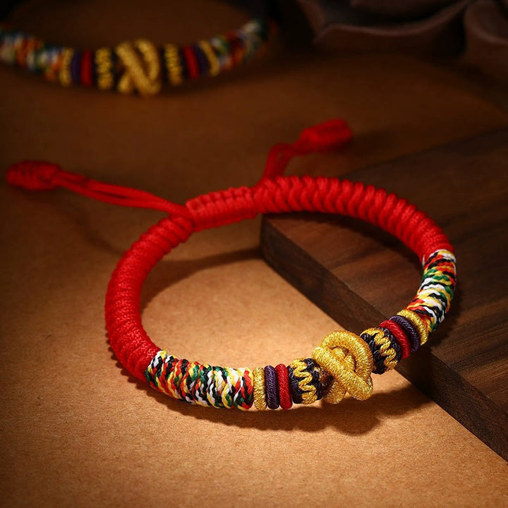 Pulsera de fe con nudo de King Kong Om Mani Padme Hum de plata de ley 925 con Buddha Stones