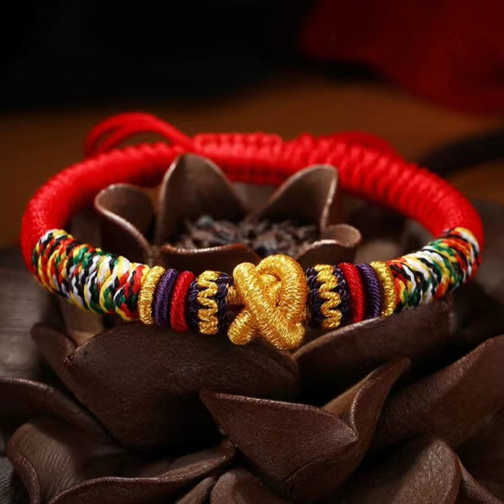 Pulsera de fe con nudo de King Kong Om Mani Padme Hum de plata de ley 925 con Buddha Stones