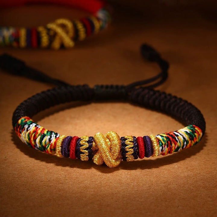 Pulsera de fe con nudo de King Kong Om Mani Padme Hum de plata de ley 925 con Buddha Stones