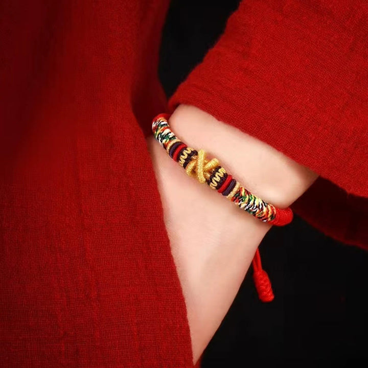 Pulsera de fe con nudo de King Kong Om Mani Padme Hum de plata de ley 925 con Buddha Stones