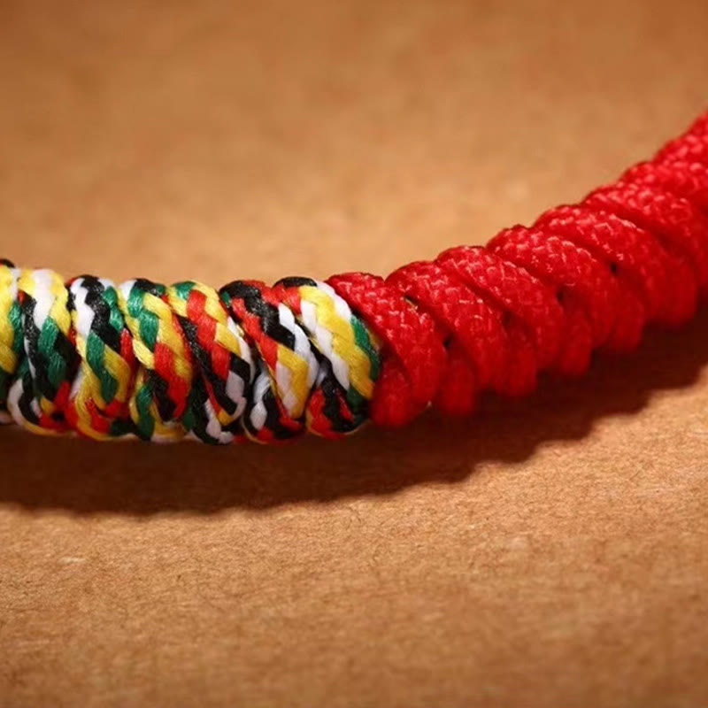 Pulsera de fe con nudo de King Kong Om Mani Padme Hum de plata de ley 925 con Buddha Stones