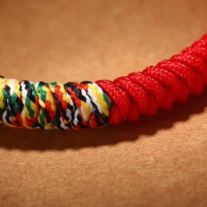 Pulsera de fe con nudo de King Kong Om Mani Padme Hum de plata de ley 925 con Buddha Stones