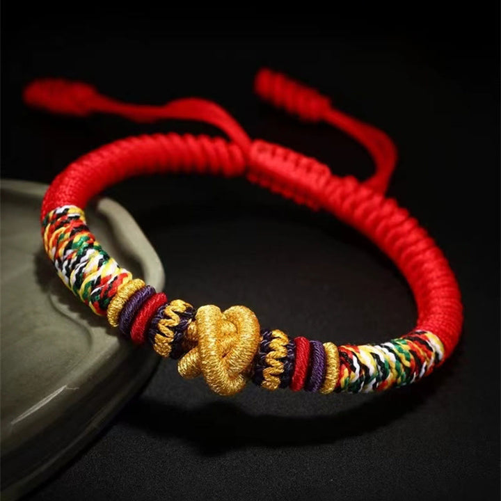 Pulsera de fe con nudo de King Kong Om Mani Padme Hum de plata de ley 925 con Buddha Stones