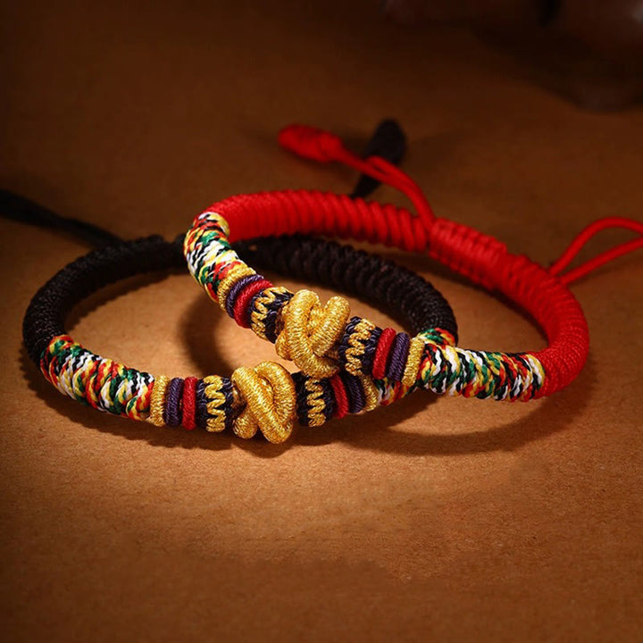 Pulsera de fe con nudo de King Kong Om Mani Padme Hum de plata de ley 925 con Buddha Stones