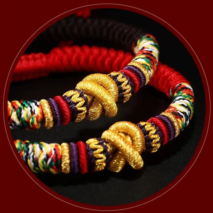 Pulsera de fe con nudo de King Kong Om Mani Padme Hum de plata de ley 925 con Buddha Stones