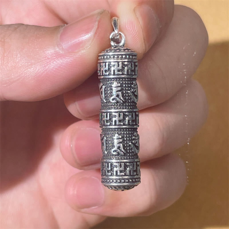 Buddha Stones Om Mani Padme Hum esvástica cadena trenzada colgante de collar de sabiduría - image 3