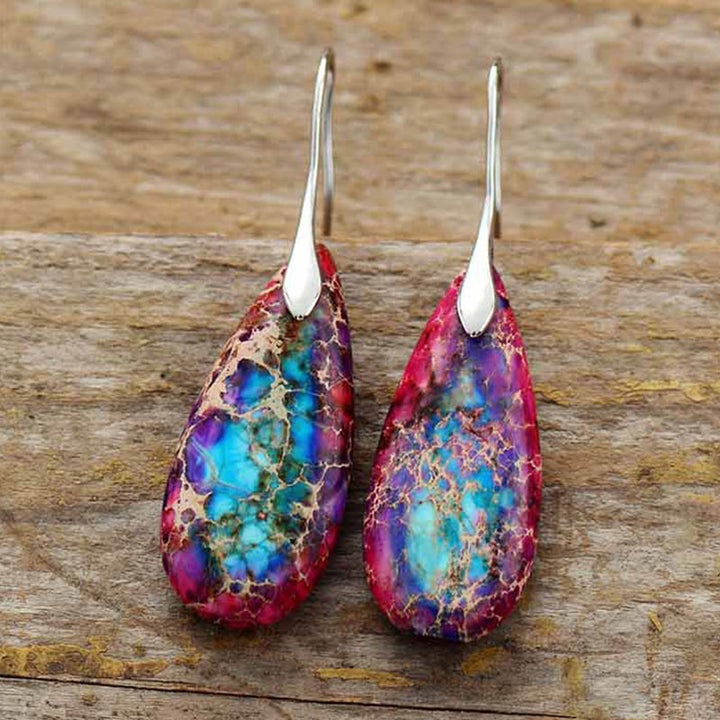 Pendientes de la felicidad del cristal de la piedra del emperador de las Buddha Stones