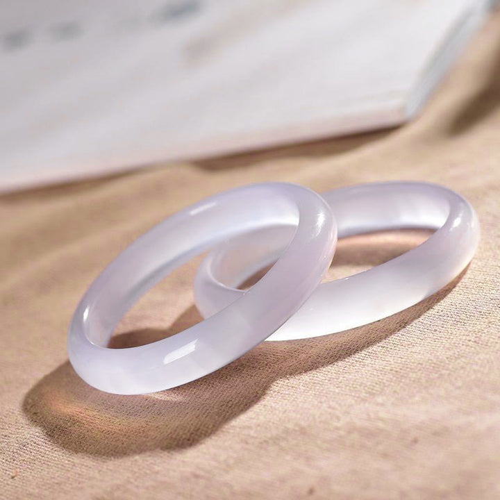 Pulsera de energía positiva de calcedonia natural con Buddha Stones - image 3