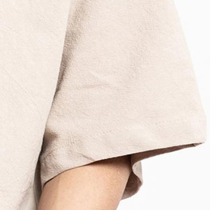 Traje Tang chino con Buddha Stones , camisa de media manga bordada, ropa de lino para hombre