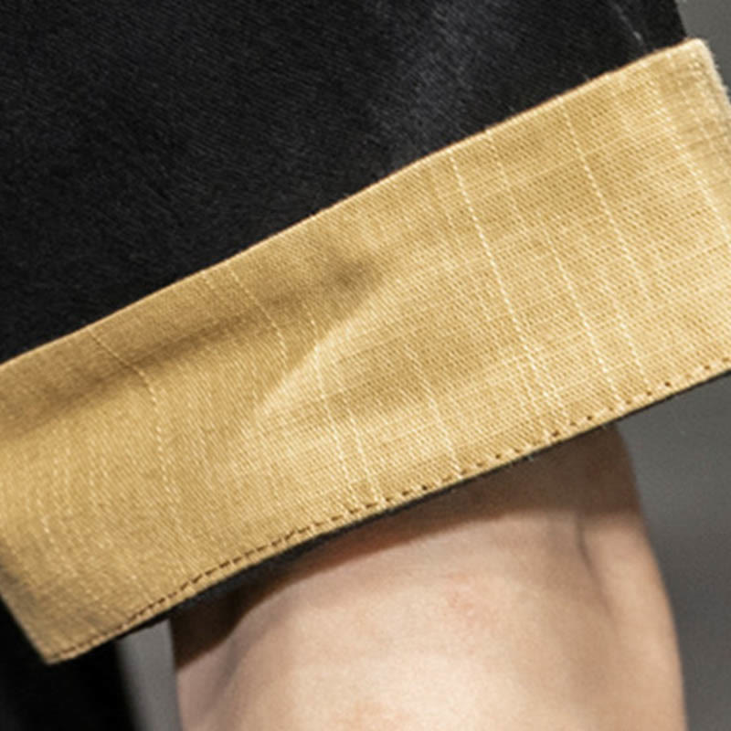 Camisa de media manga con bordado de nubes para hombre, ropa de algodón y lino, dragón chino con botones de Buddha Stones - image 8