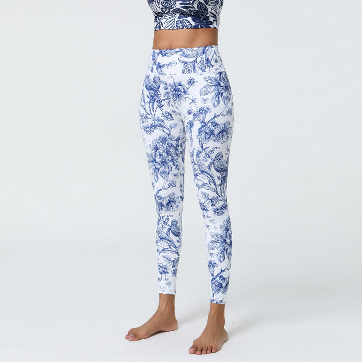 Pantalones de yoga para mujer con estampado de Buddha Stones, flores, hojas, dientes de león, piñas, deportivos, Fitness, cintura alta - image 2