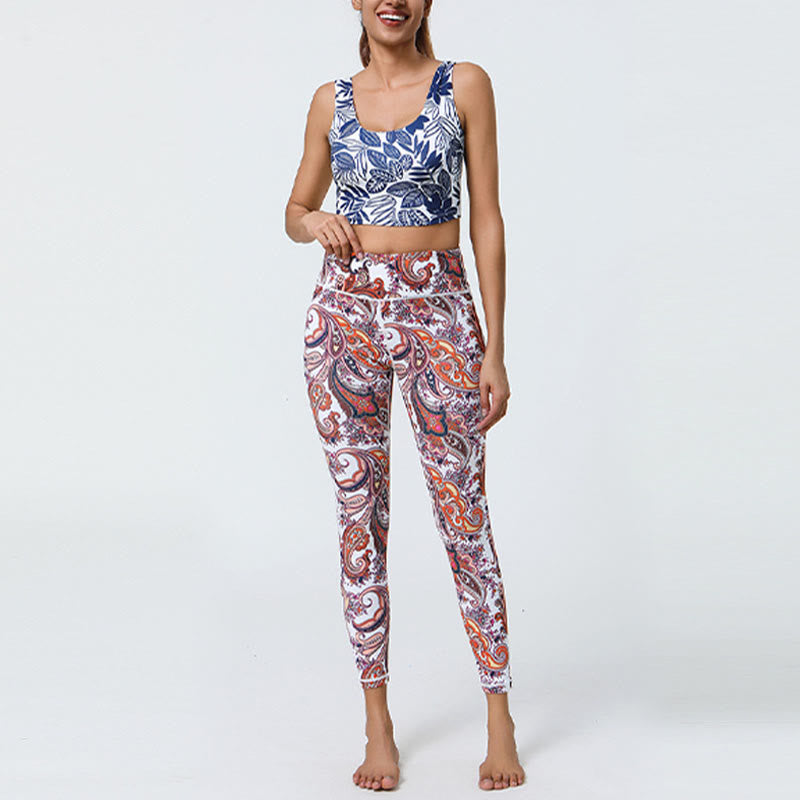Leggings de cintura alta para mujer con estampado de Buddha Stones, flores, plumas, sol y luna, ideales para deportes, fitness y yoga. - image 20