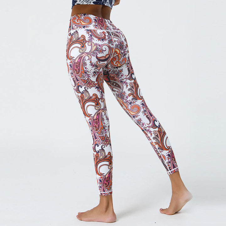 Leggings de cintura alta para mujer con estampado de Buddha Stones, flores, plumas, sol y luna, ideales para deportes, fitness y yoga. - image 19
