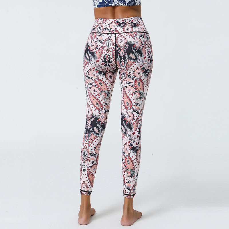 Leggings de cintura alta para mujer con estampado de Buddha Stones, flores, plumas, sol y luna, ideales para deportes, fitness y yoga. - image 24