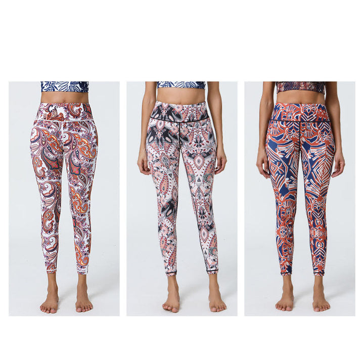 Leggings de cintura alta para mujer con estampado de Buddha Stones, flores, plumas, sol y luna, ideales para deportes, fitness y yoga. - image 32
