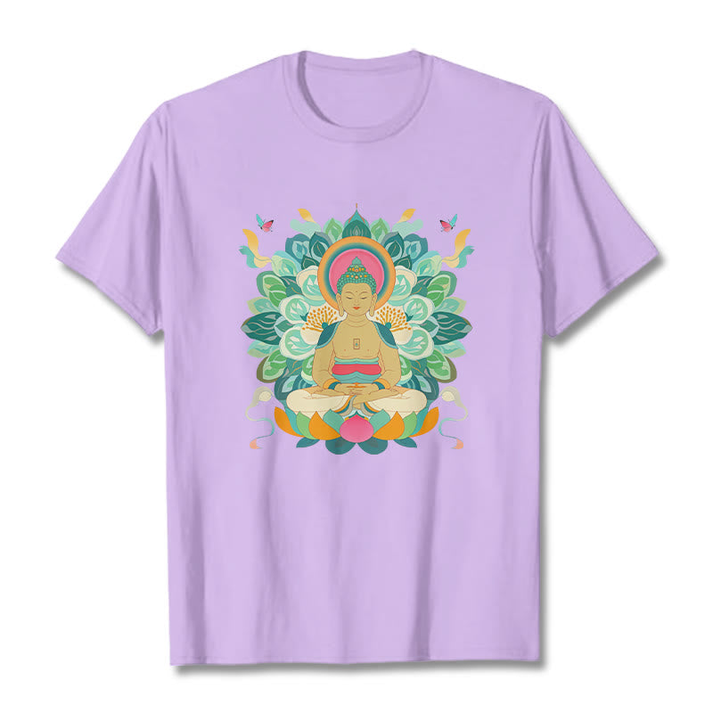 Camiseta de Loto Mariposa de Piedras de Buda Inspirada en Buda - Ciruela - 2XL - image 16