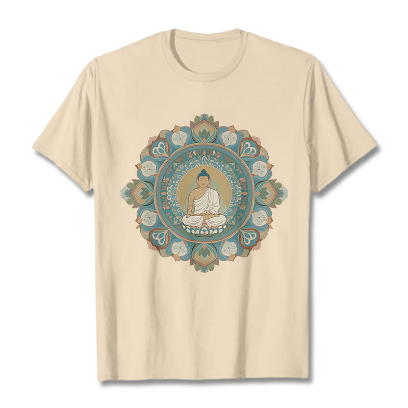 Camiseta de Buda con Piedra y Flor Mandala - Sopa de mariscos - 2XL - image 9