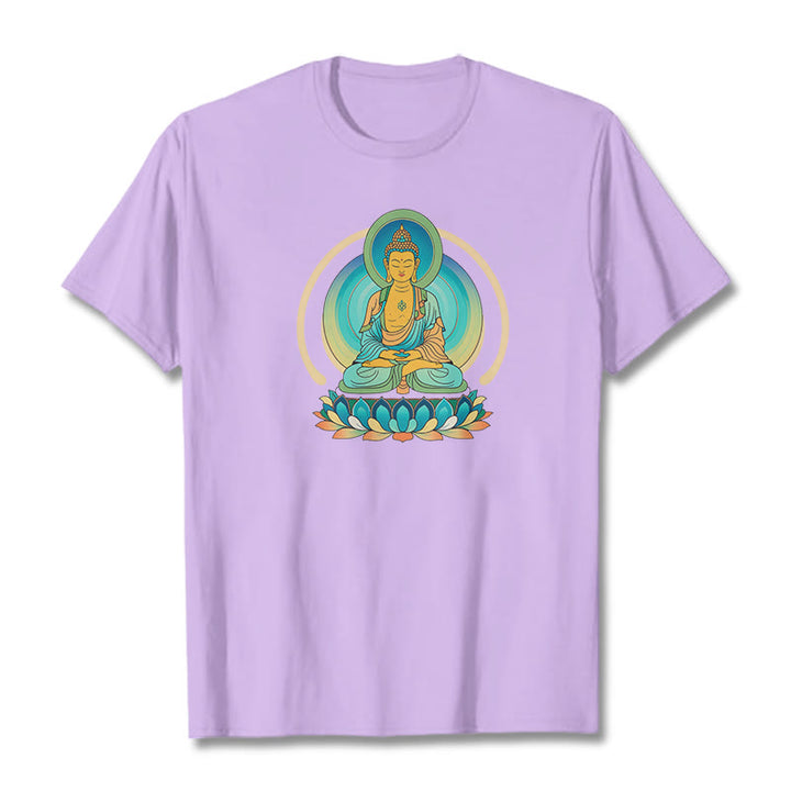 Camiseta de Buda con piedras de loto - Ciruela - 2XL - image 15