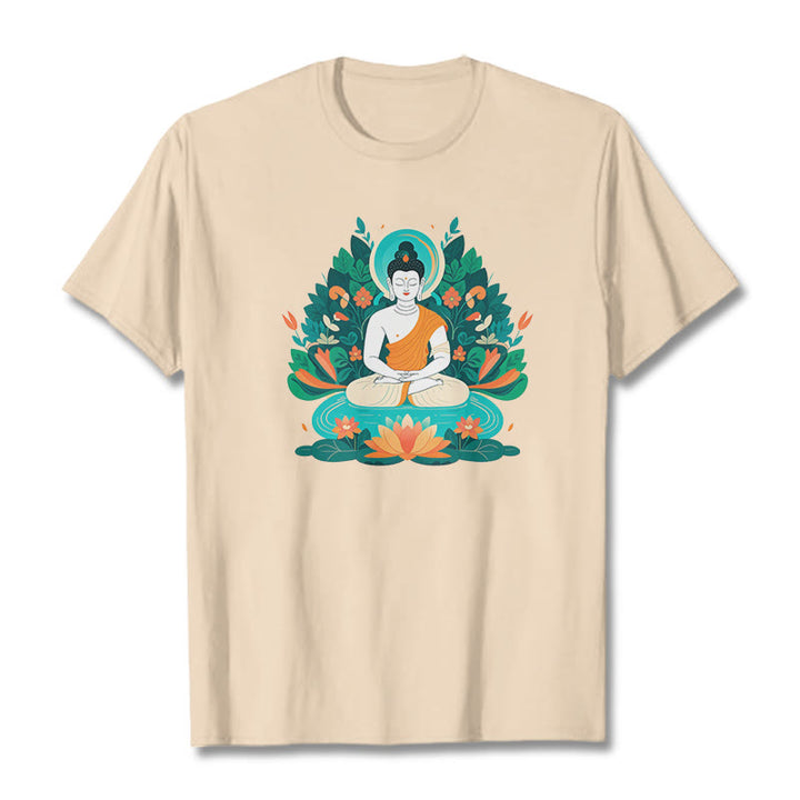 	 piedras Buda flor hierba loto bodhisattva camiseta camiseta - Sopa de mariscos - 2XL - image 10