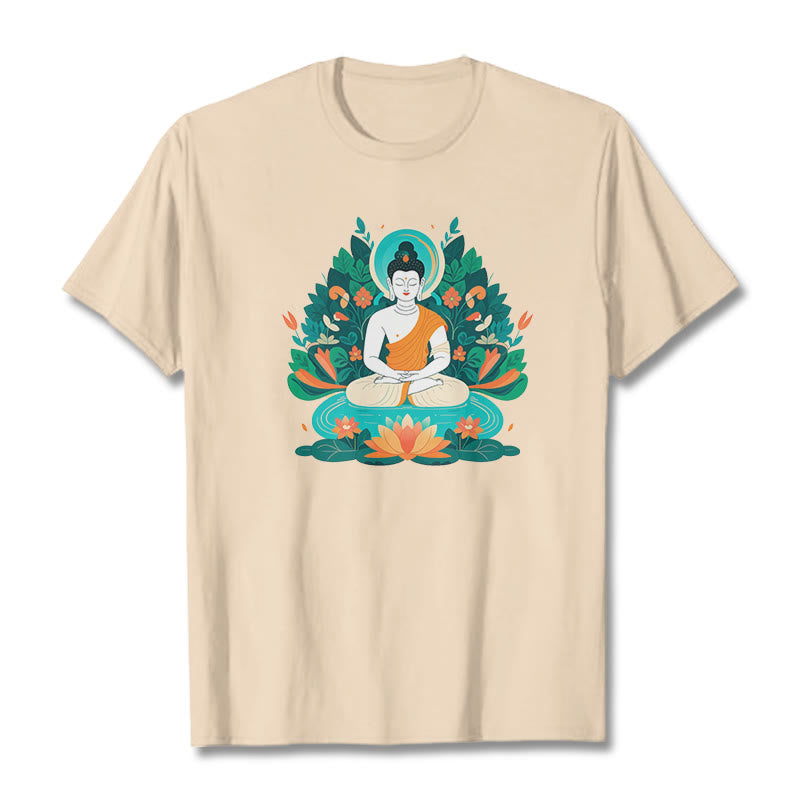 	 piedras Buda flor hierba loto bodhisattva camiseta camiseta - Sopa de mariscos - 2XL - image 9