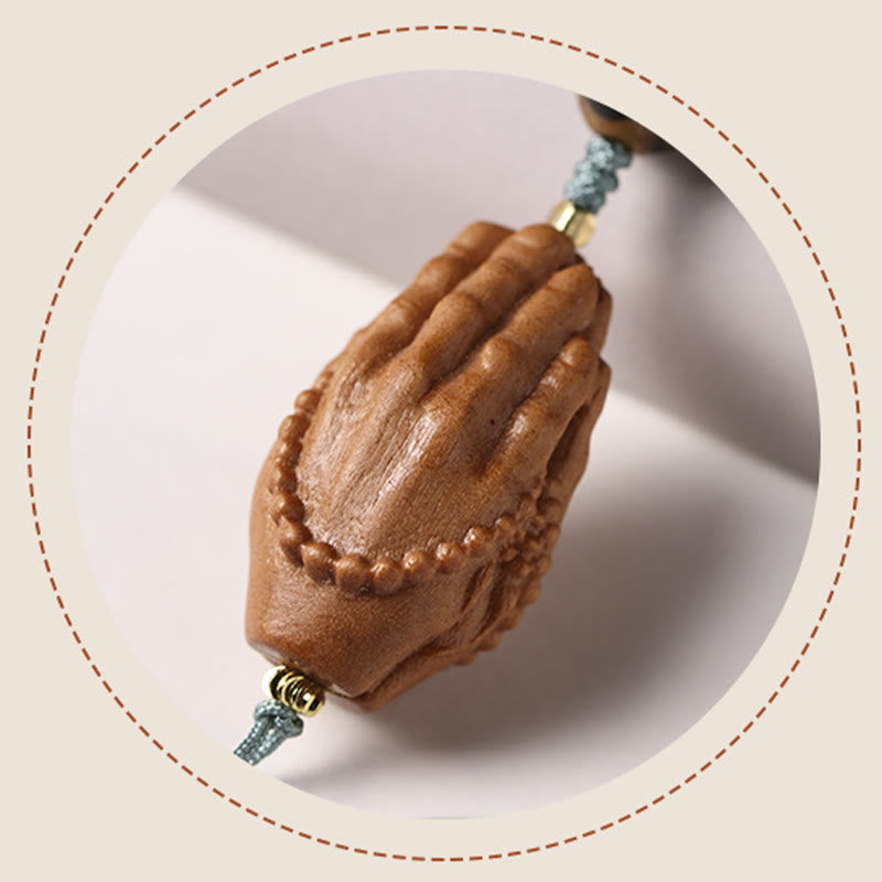 Piedras de Buda Semilla de Bodhi Pulsera de Riqueza con Cuentas Dzi de Tres Ojos Encanto de Mano de Buda