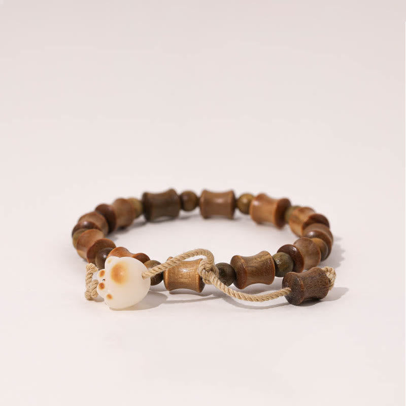 	 Piedras de Buda, Sándalo Verde, Semilla de Bodhi, Garra de Gato, Bambú, Pulsera de Paz - image 2