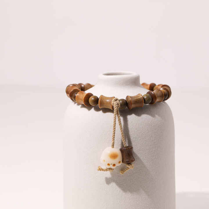	 Piedras de Buda, Sándalo Verde, Semilla de Bodhi, Garra de Gato, Bambú, Pulsera de Paz - image 3