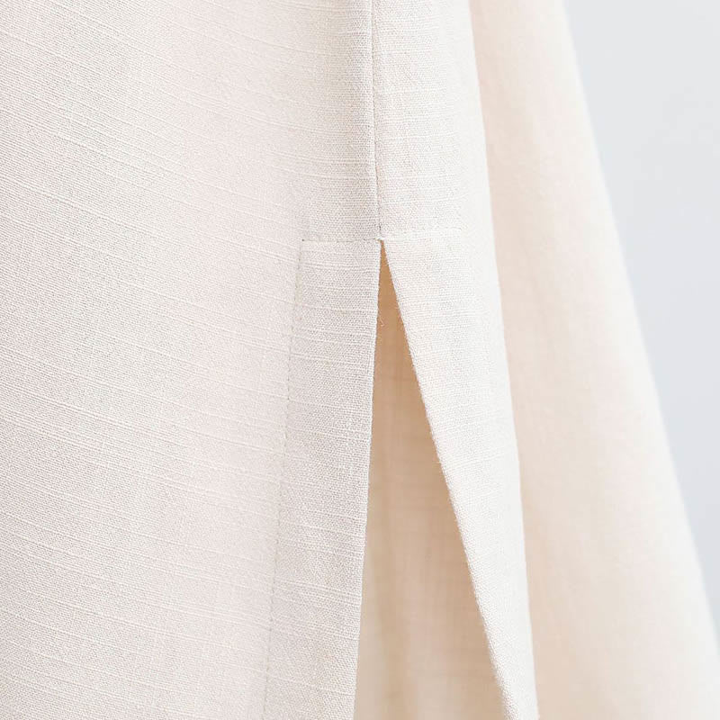 Buddha Stones 2 Piezas Camiseta de Manga Larga con Cuello en V de Hombre Pantalones Conjunto de Ropa de Meditación Zen Tai Chi de Algodón y Lino - image 20