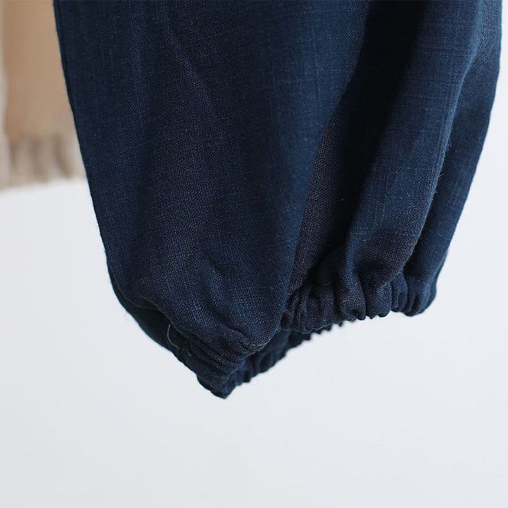 Buddha Stones 2 Piezas Camiseta de Manga Larga con Cuello en V de Hombre Pantalones Conjunto de Ropa de Meditación Zen Tai Chi de Algodón y Lino - image 42