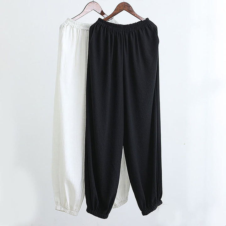 Buddha Stones 2 Piezas Camiseta de Manga Larga con Cuello en V de Hombre Pantalones Conjunto de Ropa de Meditación Zen Tai Chi de Algodón y Lino - image 44