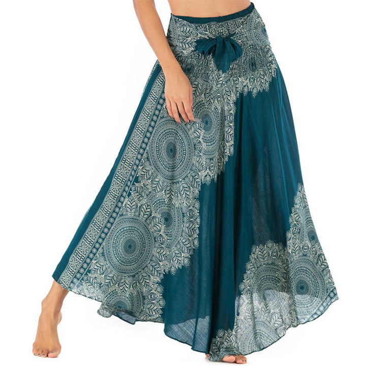 Buddha Stones Dos Estilos Vestir Boho Mandala Flor Falda Vestido Playa - image 1