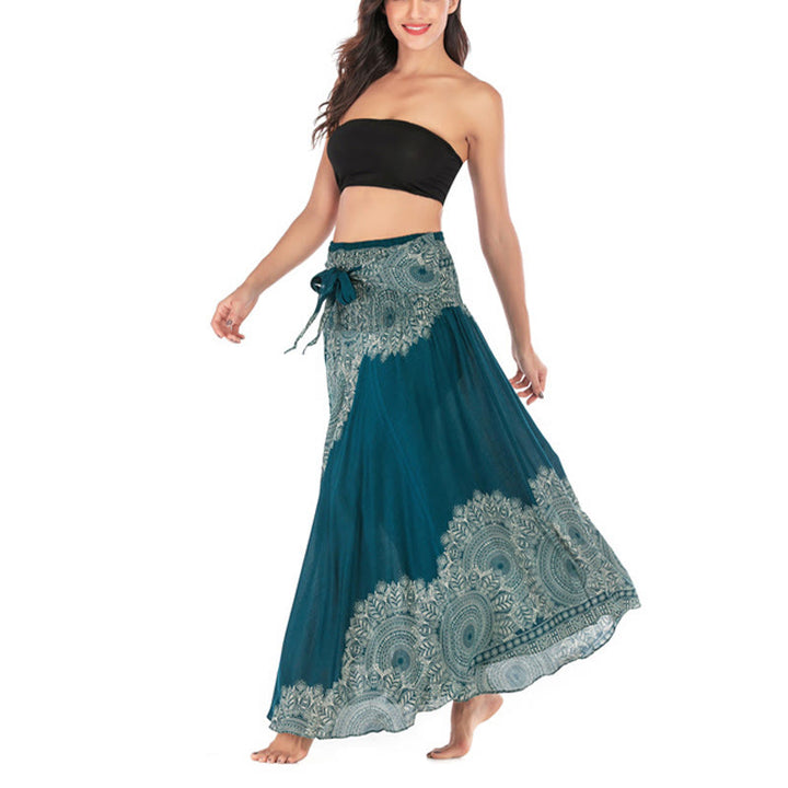 Buddha Stones Dos Estilos Vestir Boho Mandala Flor Falda Vestido Playa - image 6