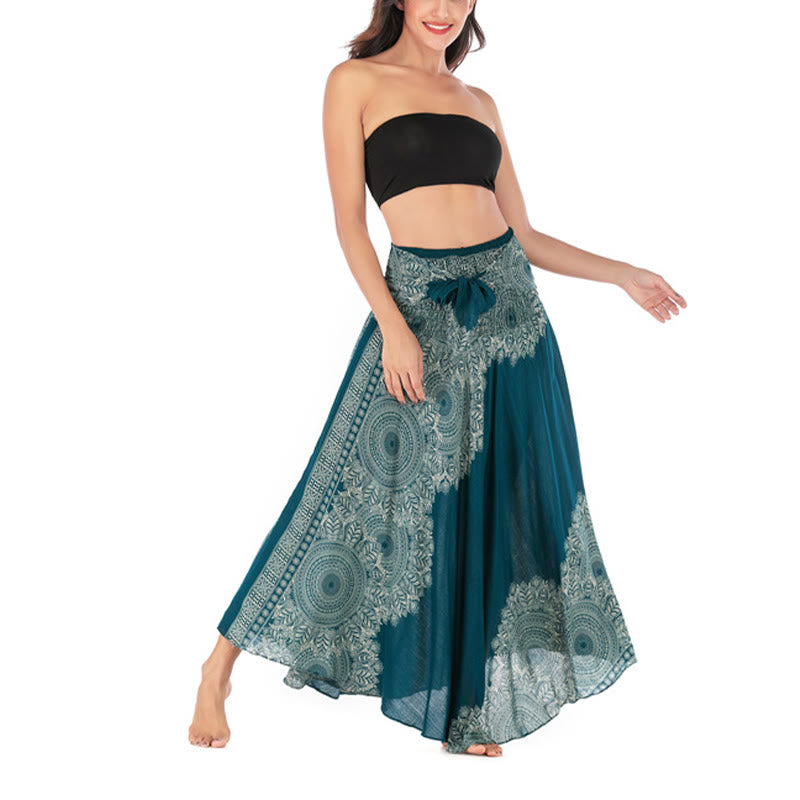 Buddha Stones Dos Estilos Vestir Boho Mandala Flor Falda Vestido Playa - image 8
