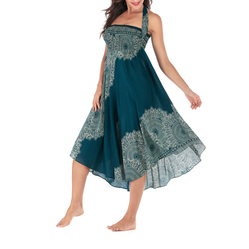 Buddha Stones Dos Estilos Vestir Boho Mandala Flor Falda Vestido Playa - image 9