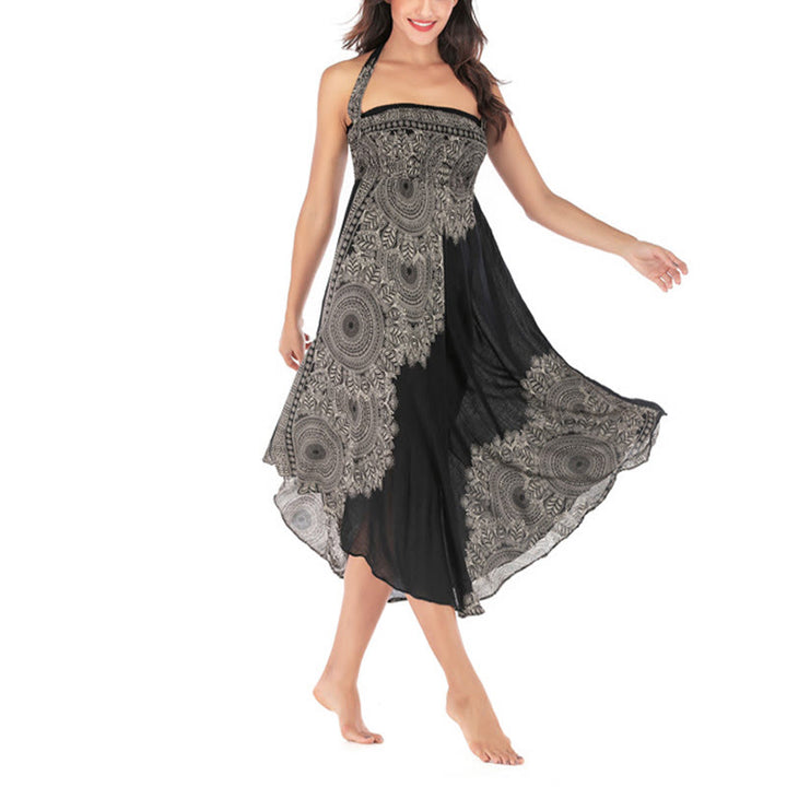 Buddha Stones Dos Estilos Vestir Boho Mandala Flor Falda Vestido Playa - image 19