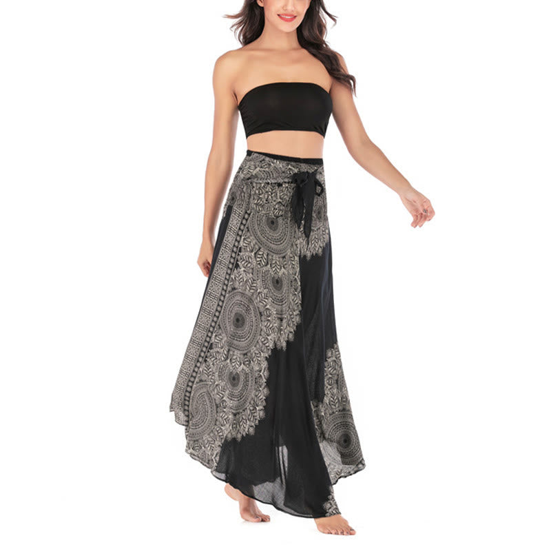 Buddha Stones Dos Estilos Vestir Boho Mandala Flor Falda Vestido Playa - image 11