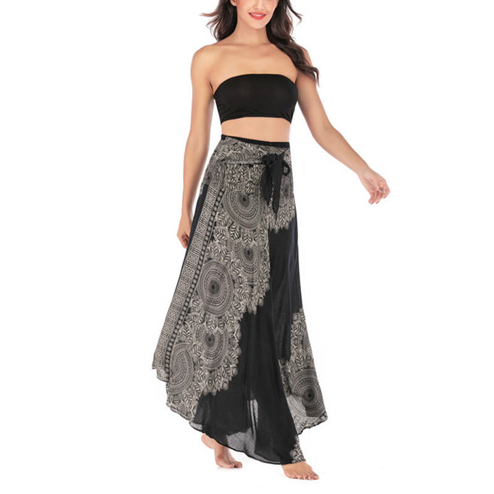 Buddha Stones Dos Estilos Vestir Boho Mandala Flor Falda Vestido Playa - image 11