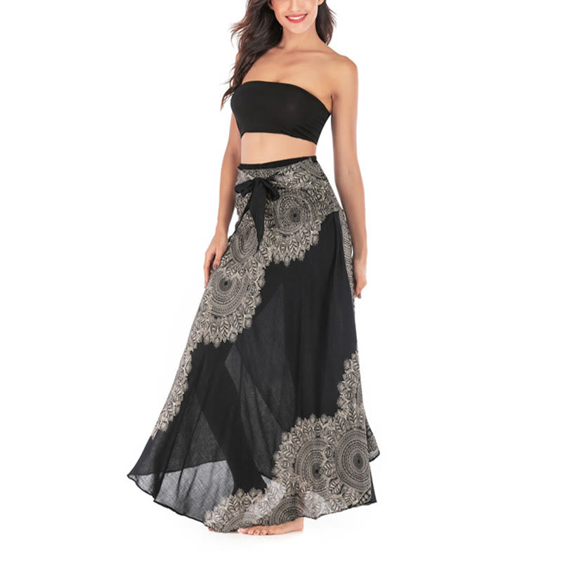 Buddha Stones Dos Estilos Vestir Boho Mandala Flor Falda Vestido Playa - image 13