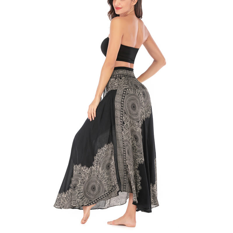 Buddha Stones Dos Estilos Vestir Boho Mandala Flor Falda Vestido Playa - image 17