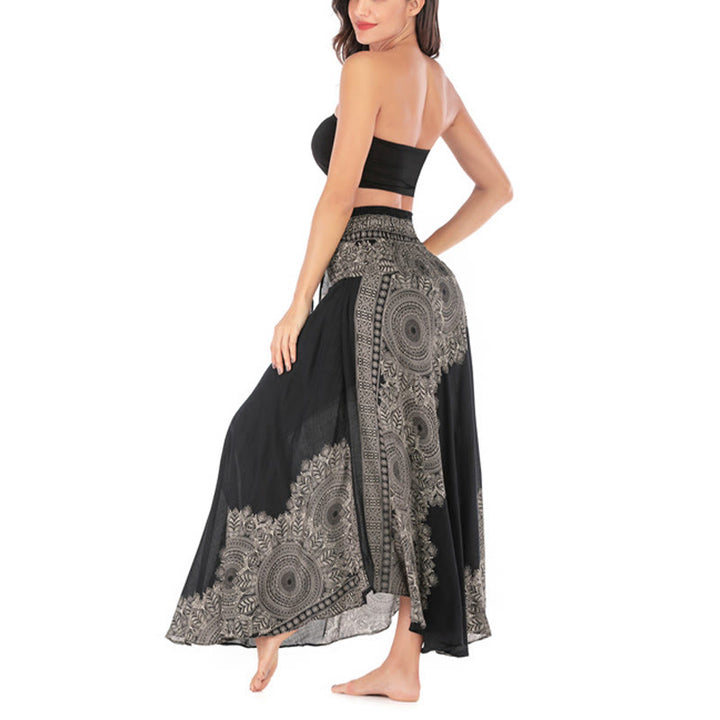 Buddha Stones Dos Estilos Vestir Boho Mandala Flor Falda Vestido Playa - image 17