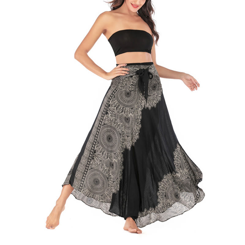 Buddha Stones Dos Estilos Vestir Boho Mandala Flor Falda Vestido Playa - image 16