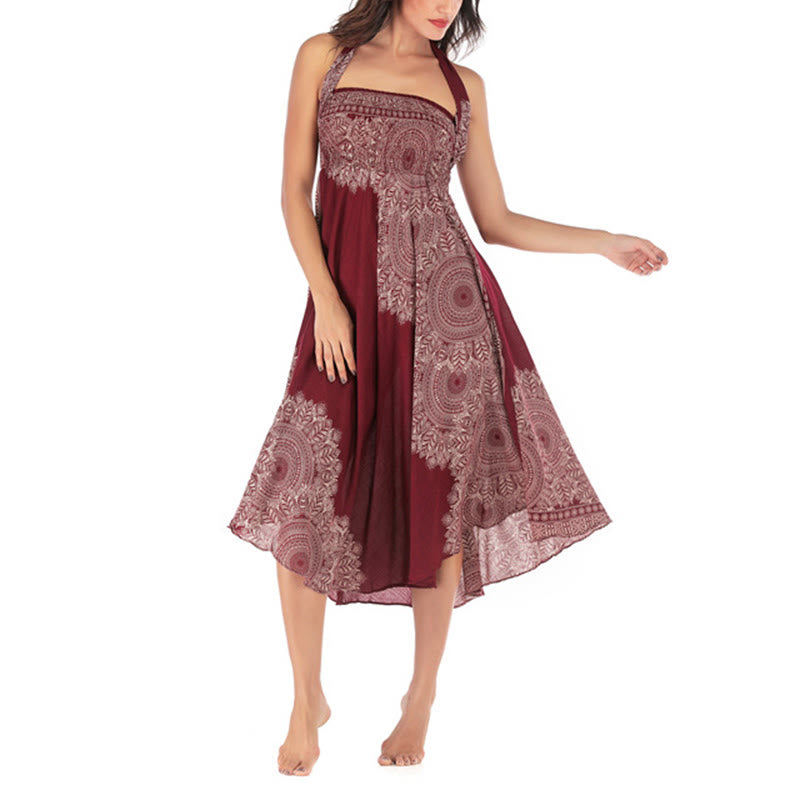 Buddha Stones Dos Estilos Vestir Boho Mandala Flor Falda Vestido Playa - image 23